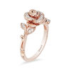 Thumbnail Image 1 of Enchanted Disney Belle 1/10 CT. T.W. Diamond Rose Ring in 10K Rose Gold