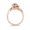 Thumbnail Image 3 of Enchanted Disney Belle 1/10 CT. T.W. Diamond Rose Ring in 10K Rose Gold