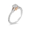 Thumbnail Image 1 of Enchanted Disney Belle 1/5 CT. T.W. Diamond Frame Promise Ring in 10K Two-Tone Gold