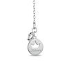 Thumbnail Image 2 of Enchanted Disney Princess 1/20 CT. T.W. Diamond Castle Key Pendant in Sterling Silver - 19"