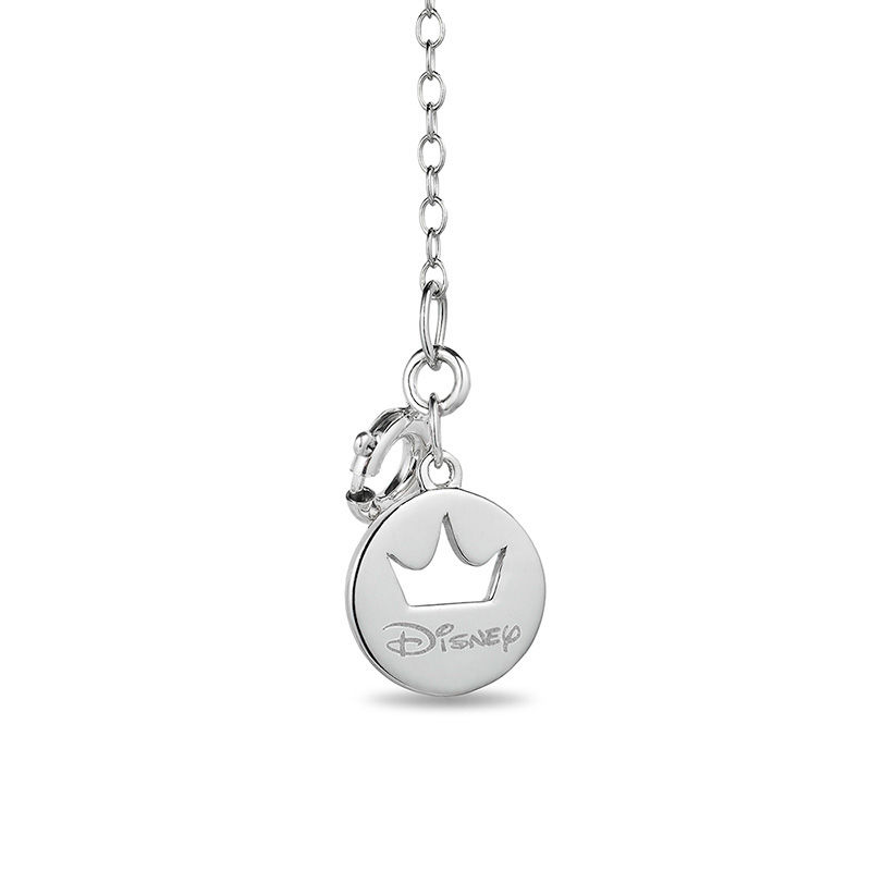 Main Image 2 of Enchanted Disney Princess 1/20 CT. T.W. Diamond Castle Key Pendant in Sterling Silver - 19"