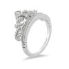 Thumbnail Image 2 of Enchanted Disney Princess 1/3 CT. T.W. Diamond Crown Vintage-Style Ring in Sterling Silver - Size 7