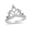 Thumbnail Image 0 of Enchanted Disney Princess 1/10 CT. T.W. Diamond Tiara Ring in Sterling Silver