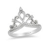 Thumbnail Image 1 of Enchanted Disney Princess 1/10 CT. T.W. Diamond Tiara Ring in Sterling Silver