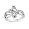 Thumbnail Image 1 of Enchanted Disney Tinker Bell Tourmaline and 1/10 CT. T.W. Diamond Star Ring in Sterling Silver