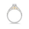 Thumbnail Image 2 of Enchanted Disney Merida 1/2 CT. T.W. Pear-Shaped Diamond Frame Engagement Ring in 14K Two-Tone Gold