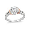 Thumbnail Image 1 of Enchanted Disney Cinderella 1 CT. T.W. Diamond Frame Collar Engagement Ring in 14K Two-Tone Gold