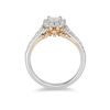 Thumbnail Image 2 of Enchanted Disney Tinker Bell 3/4 CT. T.W. Princess-Cut Diamond Frame Engagement Ring in 14K Two-Tone Gold