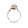 Thumbnail Image 2 of Enchanted Disney Belle 1-1/4 CT. T.W. Diamond Rose Frame Engagement Ring in 14K Two-Tone Gold