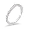 Thumbnail Image 2 of Enchanted Disney Princess 1/5 CT. T.W. Diamond Contour Wedding Band in 14K White Gold