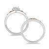 Thumbnail Image 3 of Enchanted Disney Princess 7/8 CT. T.W. Pear-Shaped Diamond Frame Tiara Bridal Set in 14K Two-Tone Gold