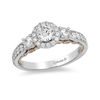 Thumbnail Image 1 of Enchanted Disney Jasmine 1 CT. T.W. Diamond Three Stone Engagement Ring in 14K White Gold