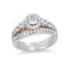 Thumbnail Image 2 of Enchanted Disney Jasmine 1 CT. T.W. Diamond Three Stone Engagement Ring in 14K White Gold