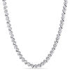 Thumbnail Image 0 of 1 CT. T.W. Diamond "S" Tennis Necklace in Sterling Silver - 17"