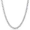 Thumbnail Image 1 of 1 CT. T.W. Diamond "S" Tennis Necklace in Sterling Silver - 17"