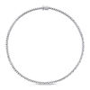 Thumbnail Image 2 of 1 CT. T.W. Diamond "S" Tennis Necklace in Sterling Silver - 17"