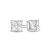 Thumbnail Image 0 of 1/4 CT. T.W. Princess-Shaped Multi-Diamond Square Stud Earrings in 10K White Gold