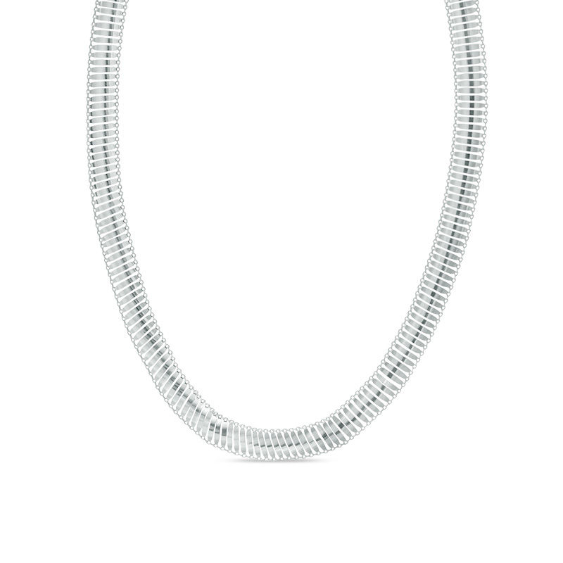 Main Image 1 of Made in Italy 13.03mm Omega Chain Necklace in Sterling Silver - 18"