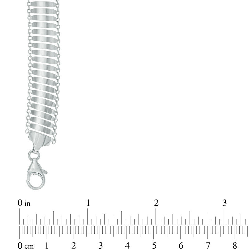 Main Image 2 of Made in Italy 13.03mm Omega Chain Necklace in Sterling Silver - 18"
