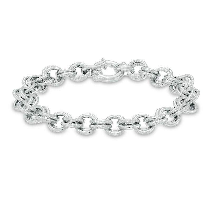 Made in Italy 9.0mm Multi-Link Cable Chain Bracelet in Sterling Silver - 7.5"