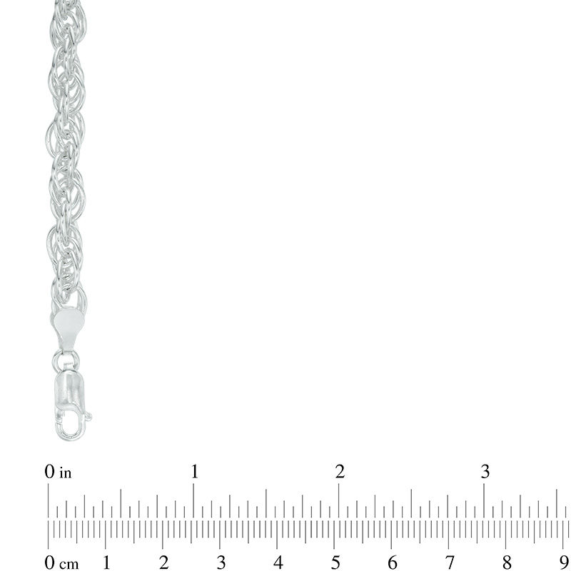 Main Image 3 of Made in Italy 5.97mm Rope Chain Bracelet in Sterling Silver - 7.5"