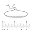 Thumbnail Image 1 of 1/2 CT. T.W. Diamond Flower Cluster Bar Bolo Bracelet in 10K White Gold - 9.0"