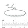 Thumbnail Image 2 of 1/2 CT. T.W. Diamond Flower Cluster Bar Bolo Bracelet in 10K White Gold - 9.0"