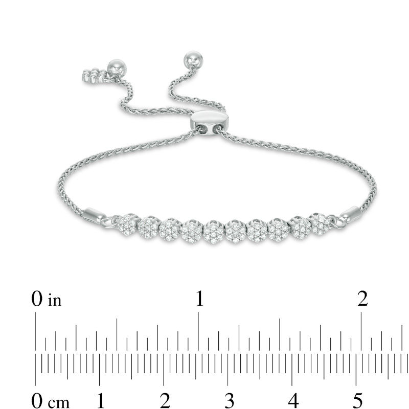 Buy Clustered Tennis Bracelet 10mm 14k White Gold Silver VVS Lab Diamond  Fashion High Quality Online in India - Etsy