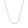 Thumbnail Image 1 of Made in Italy 7.0mm Diamond-Cut Herringbone Chain Necklace in Sterling Silver - 18"
