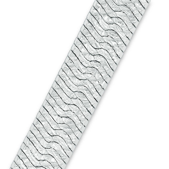 Made in Italy 7.0mm Diamond-Cut Herringbone Chain Necklace ...