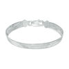 Thumbnail Image 1 of Made in Italy 7.0mm Diamond-Cut Herringbone Chain Bracelet in Sterling Silver - 7.5"