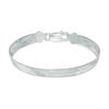 Thumbnail Image 2 of Made in Italy 7.0mm Diamond-Cut Herringbone Chain Bracelet in Sterling Silver - 7.5"