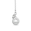 Thumbnail Image 1 of Enchanted Disney Belle 1/5 CT. T.W. Diamond Rose in Dome Pendant in Sterling Silver and 10K Rose Gold - 19"