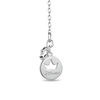 Thumbnail Image 2 of Enchanted Disney Belle 1/5 CT. T.W. Diamond Rose in Dome Pendant in Sterling Silver and 10K Rose Gold - 19"