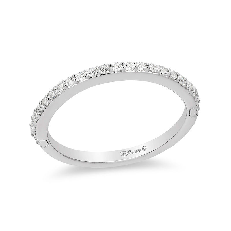 Main Image 1 of Enchanted Disney Princess 1/5 CT. T.W. Diamond Band in 14K White Gold