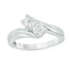 Thumbnail Image 0 of Ever Us® 5/8 CT. T.W. Two-Stone Diamond Bypass Ring in 14K White Gold