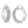 Thumbnail Image 0 of Made in Italy 20.96mm Byzantine-Style Hoop Earrings in Sterling Silver