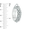 Thumbnail Image 2 of Made in Italy 20.96mm Byzantine-Style Hoop Earrings in Sterling Silver