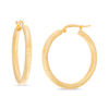 Made in Italy 25.67mm Diamond-Cut Hoop Earrings in Sterling Silver with 14K Gold Plate