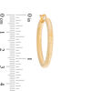 Made in Italy 25.67mm Diamond-Cut Hoop Earrings in Sterling Silver with 14K Gold Plate