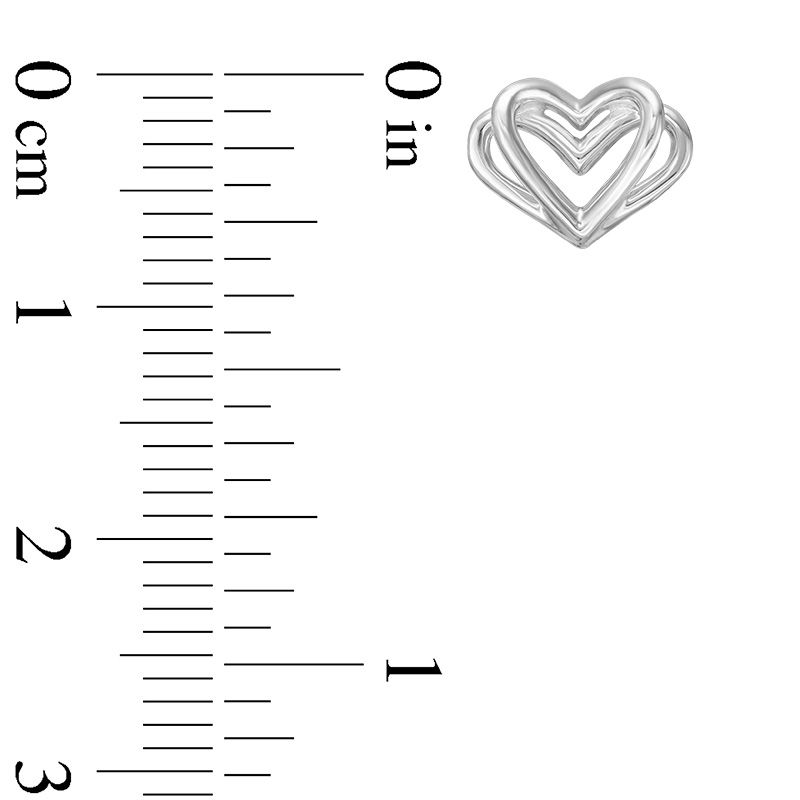 Main Image 3 of The Kindred Heart from Vera Wang Love Collection Mini Stud Earrings in Sterling Silver