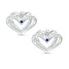 Thumbnail Image 1 of The Kindred Heart from Vera Wang Love Collection 1/6 CT. T.W. Diamond Mini Stud Earrings in Sterling Silver