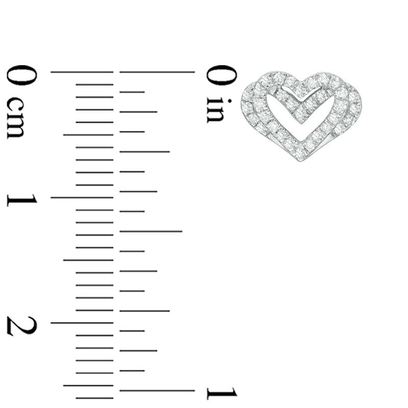 The Kindred Heart from Vera Wang Love Collection 1/6 CT. T.W. Diamond Mini Stud Earrings in Sterling Silver