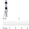 Thumbnail Image 3 of 4.0mm Lab-Created Blue and White Sapphire Alternating Tennis Bracelet in Sterling Silver - 7.25"