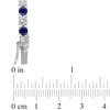Thumbnail Image 4 of 4.0mm Lab-Created Blue and White Sapphire Alternating Tennis Bracelet in Sterling Silver - 7.25"