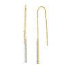 Diamond Accent Threader Earrings in 10K Gold