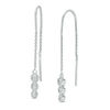 Thumbnail Image 0 of Diamond Accent Three Stone Threader Earrings in Sterling Silver