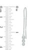 Thumbnail Image 1 of Diamond Accent Three Stone Threader Earrings in Sterling Silver