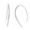 Thumbnail Image 1 of 1/10 CT. T.W. Diamond Linear Drop Earrings in 10K White Gold