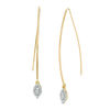 Thumbnail Image 0 of 1/10 CT. T.W. Diamond Marquise Threader Earrings in 10K Gold